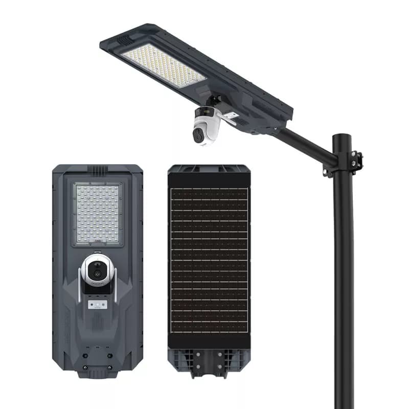 چراغ خیابانی خورشیدی 800 وات، برند Newsky، مدل MJ-SSTH800C-2Lens — تصویر ۳