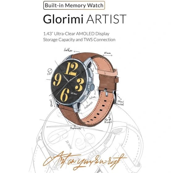 ساعت هوشمند شیائومی Glorimi Artist {مشکی} — تصویر ۳