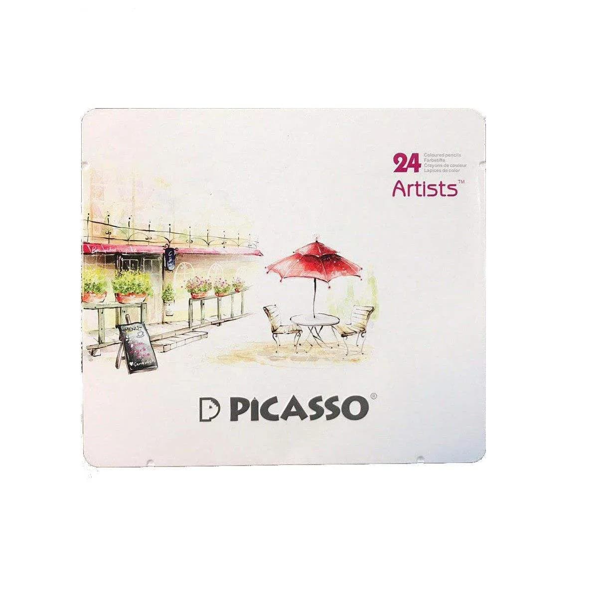 مداد رنگی 24 رنگ پیکاسو (Picasso) آرتیست Artists جعبه فلزی