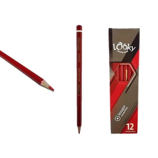 مداد قرمز لوکی Looky شش وجهی BP103 — تصویر ۲
