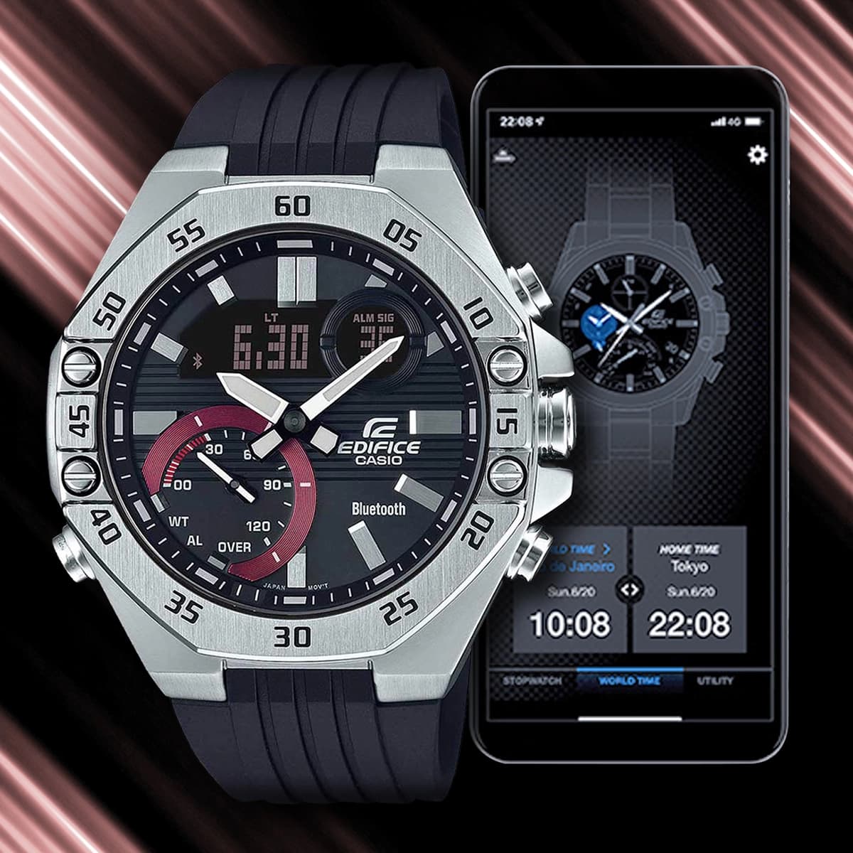 ساعت مچی مردانه کاسیو ادیفایس مدل Casio Edifice ECB-10P-1ADF — تصویر ۴