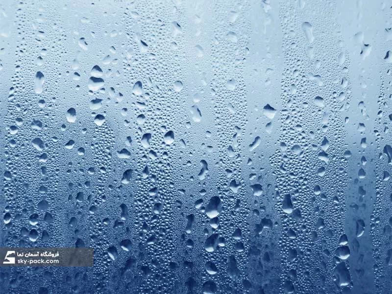 آسمان مجازی طرح قطره آب روی شیشه