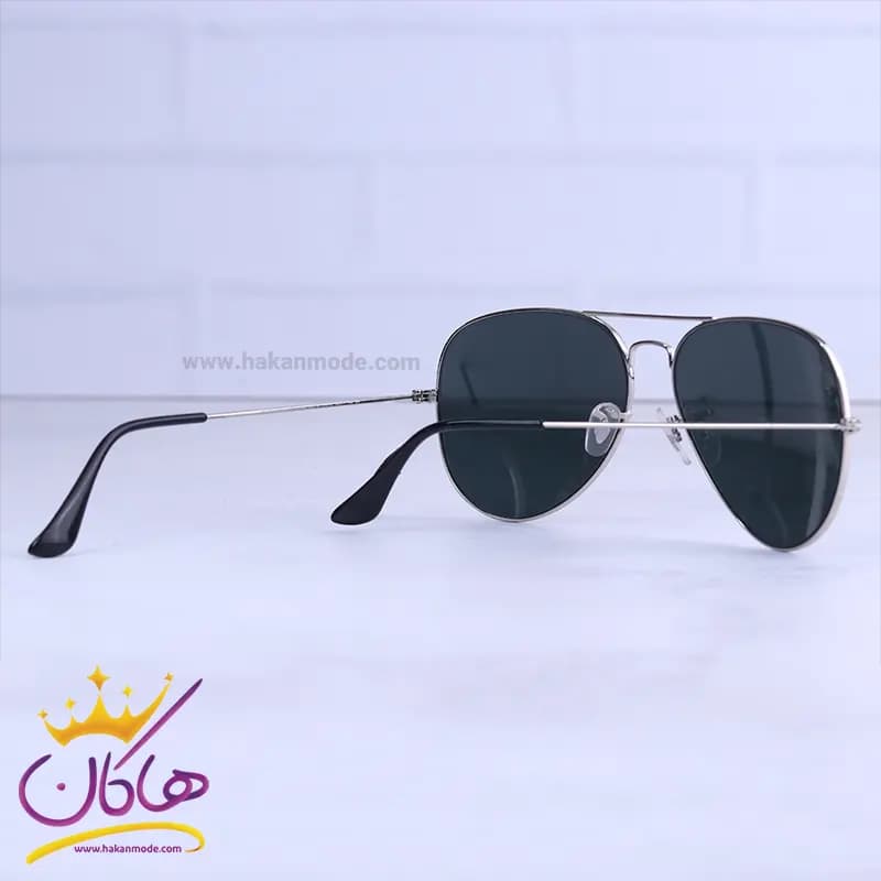 عینک آفتابی ری بن مردانه فریم خلبانی نقره ای 3026/24 — تصویر ۳
