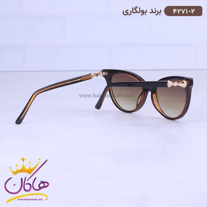 عینک آفتابی بولگاری زنانه گربه ای قهوه ای 4271/2 — تصویر ۳