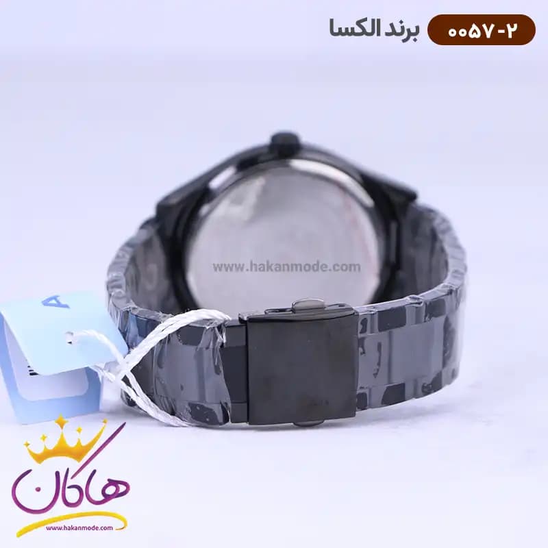 ساعت الکسا مردانه فلزی مشکی 0057/2 — تصویر ۳