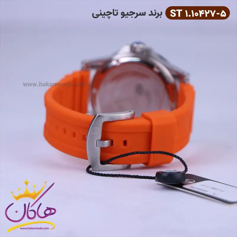 ساعت مچی سرجیو تاچینی مردانه بند رابر نارنجی St 1.10427/5 — تصویر ۲