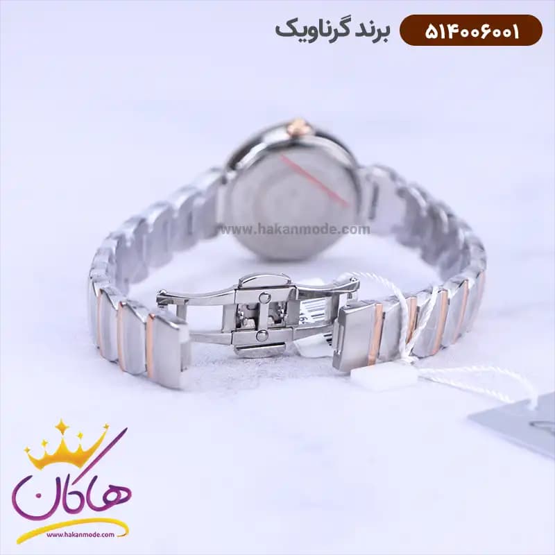 ساعت گرناویک زنانه فلزی نقره ای رزگلد 514006001 — تصویر ۳