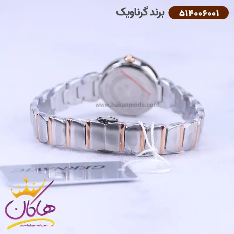 ساعت گرناویک زنانه فلزی نقره ای رزگلد 514006001 — تصویر ۲