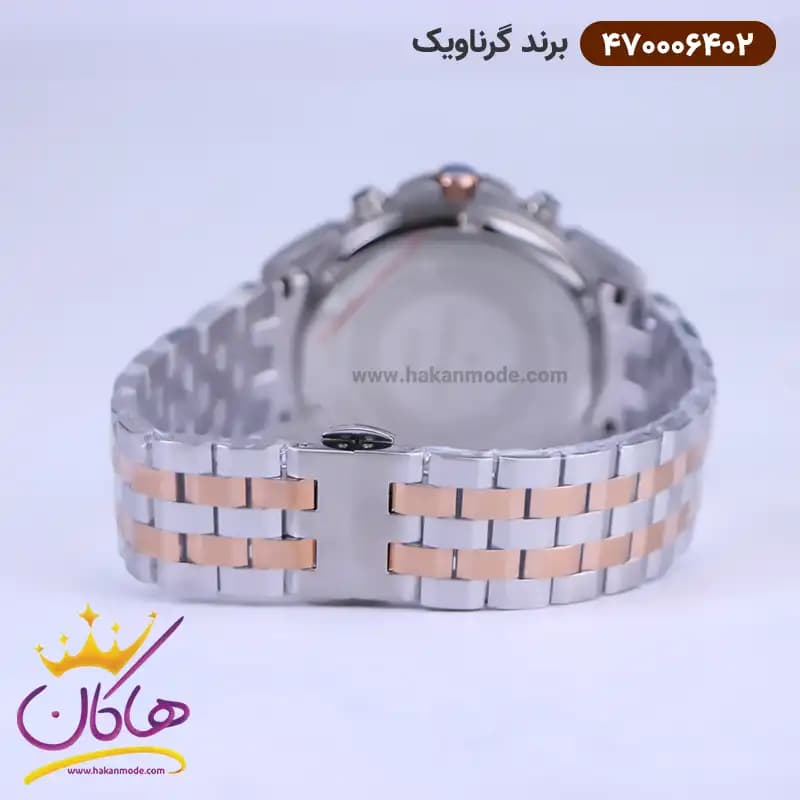 ساعت گرناویک مردانه فلزی نقره ای رزگلد کرنوگراف 470006402 — تصویر ۳