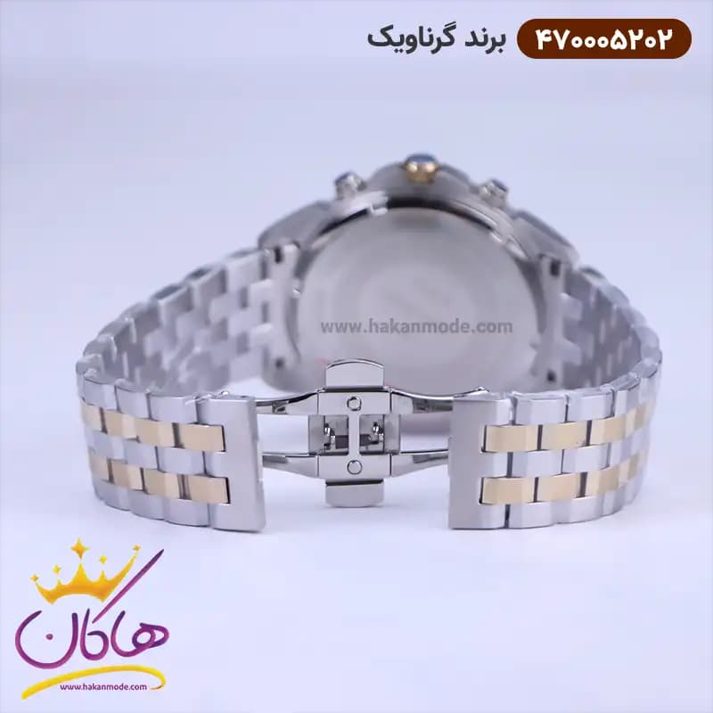 ساعت گرناویک مردانه فلزی نقره ای طلایی کرنوگراف 470005202 — تصویر ۲