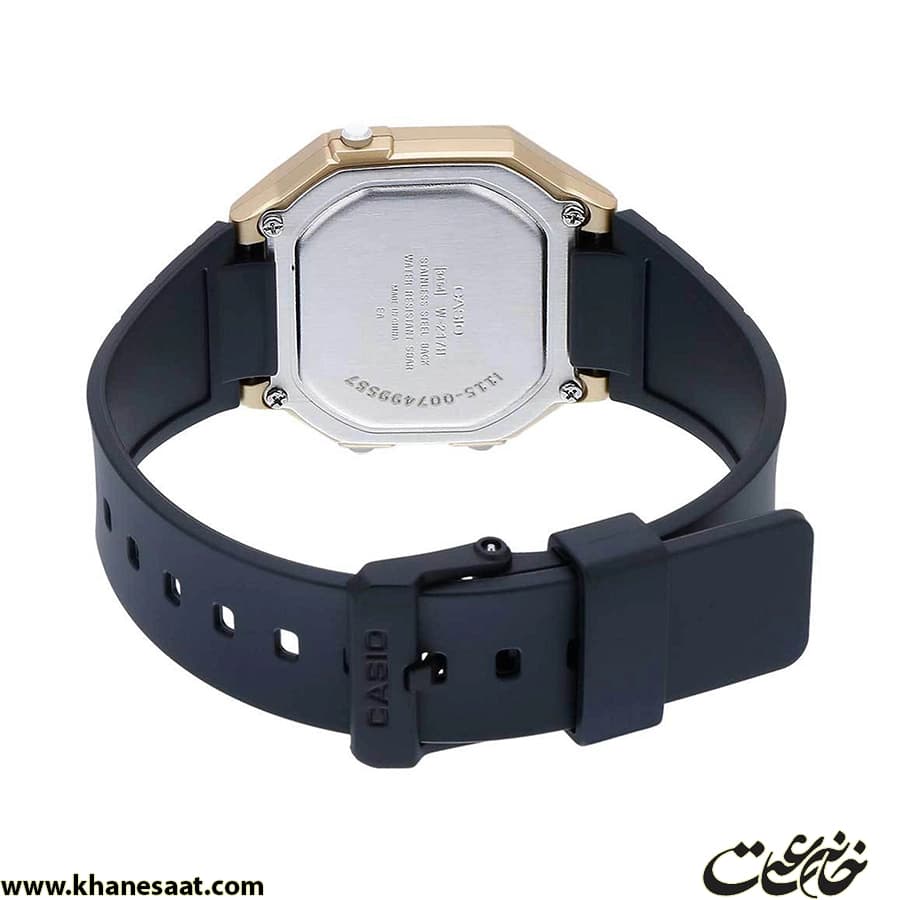 ساعت کاسیو مردانه رابر قاب طلایی دیجیتال W-217HM-9AVDF — تصویر ۵
