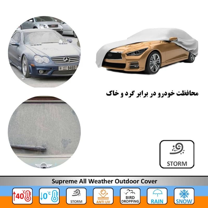 چادر خودرو سوزن طلا روکش مدل SSZ00LC مناسب برای تیوولی — تصویر ۳
