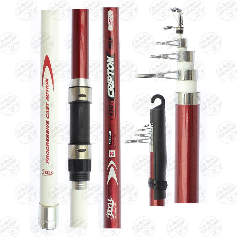 چوب ماهیگیری تلسکوپی CRIPTON دسته بلند ۴۲۰ سانتی