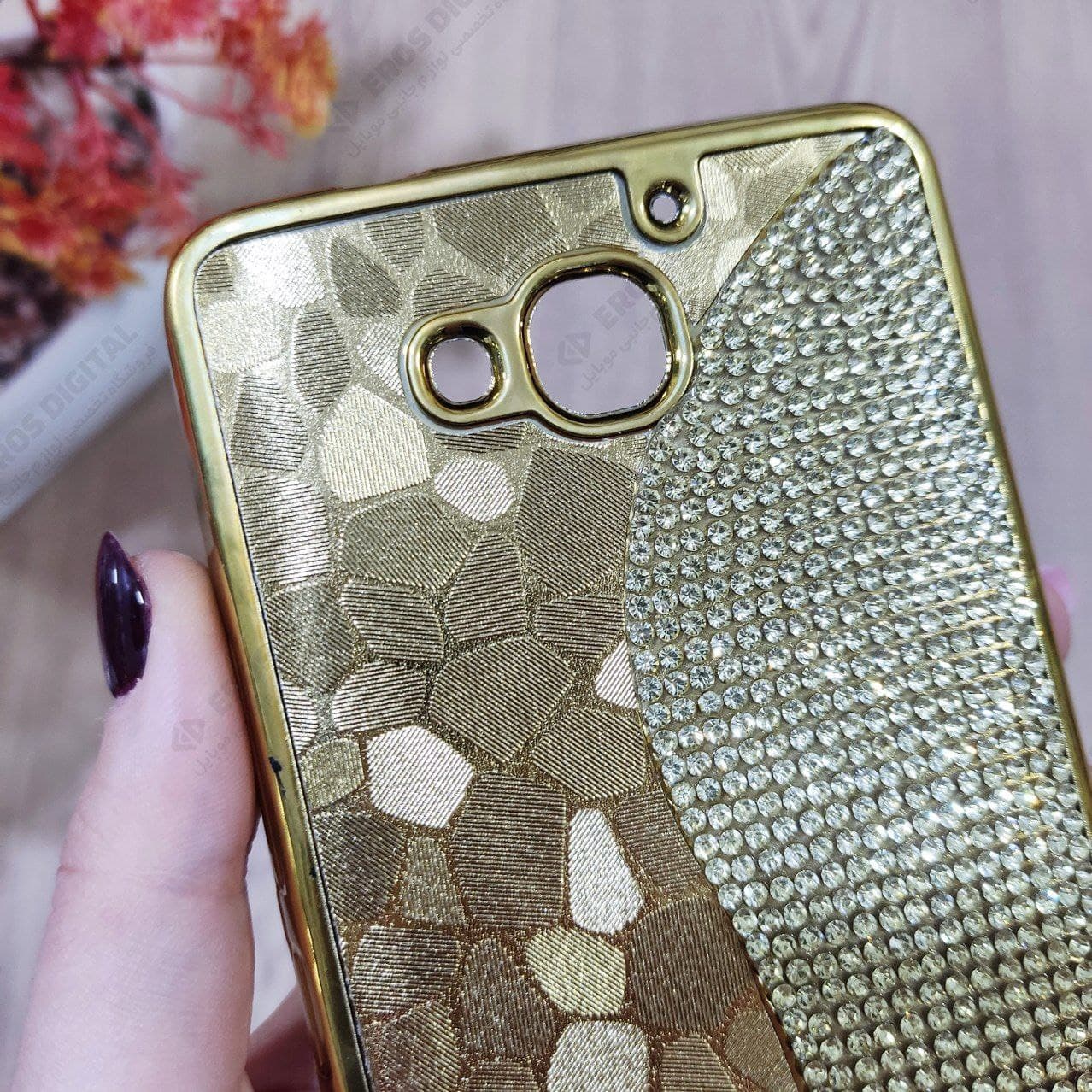 قاب گوشی Huawei G750 مدل ژله ای نگین دار — تصویر ۲