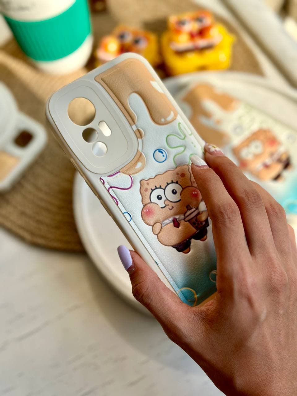 قاب برجسته چرمی SpongeBob (آیفون سامسونگ شیائومی) — تصویر ۶