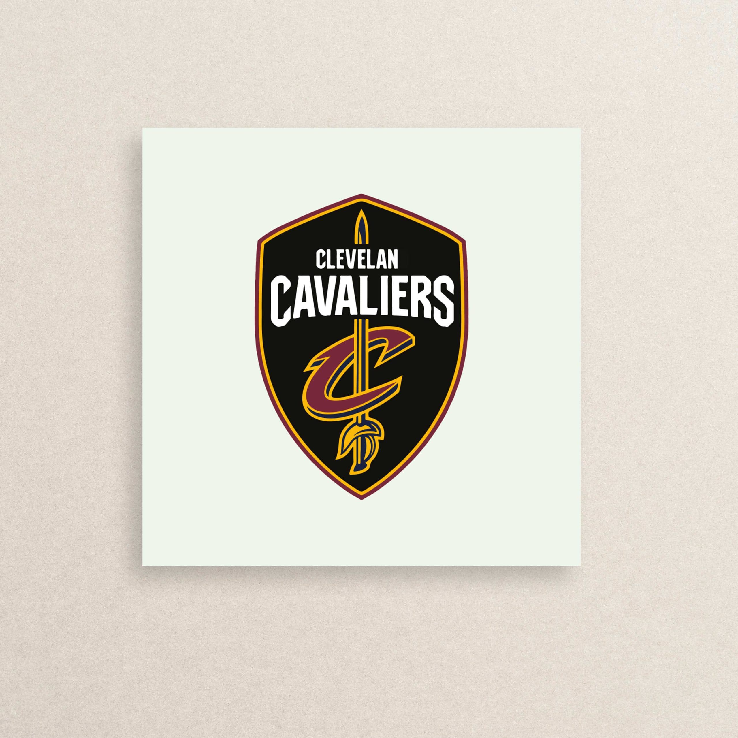 استیکر لوگوی تیم بسکتبال کلیولند کاوالیرز 01 | 01 Cleveland Cavaliers logo sticker