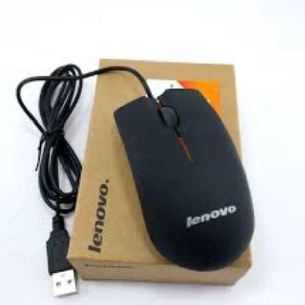 ماوس باسیم لنوو مدل M20، دارای 3 کلید، رابط USB، دقت 1000 DPI کدm16340 — تصویر ۲