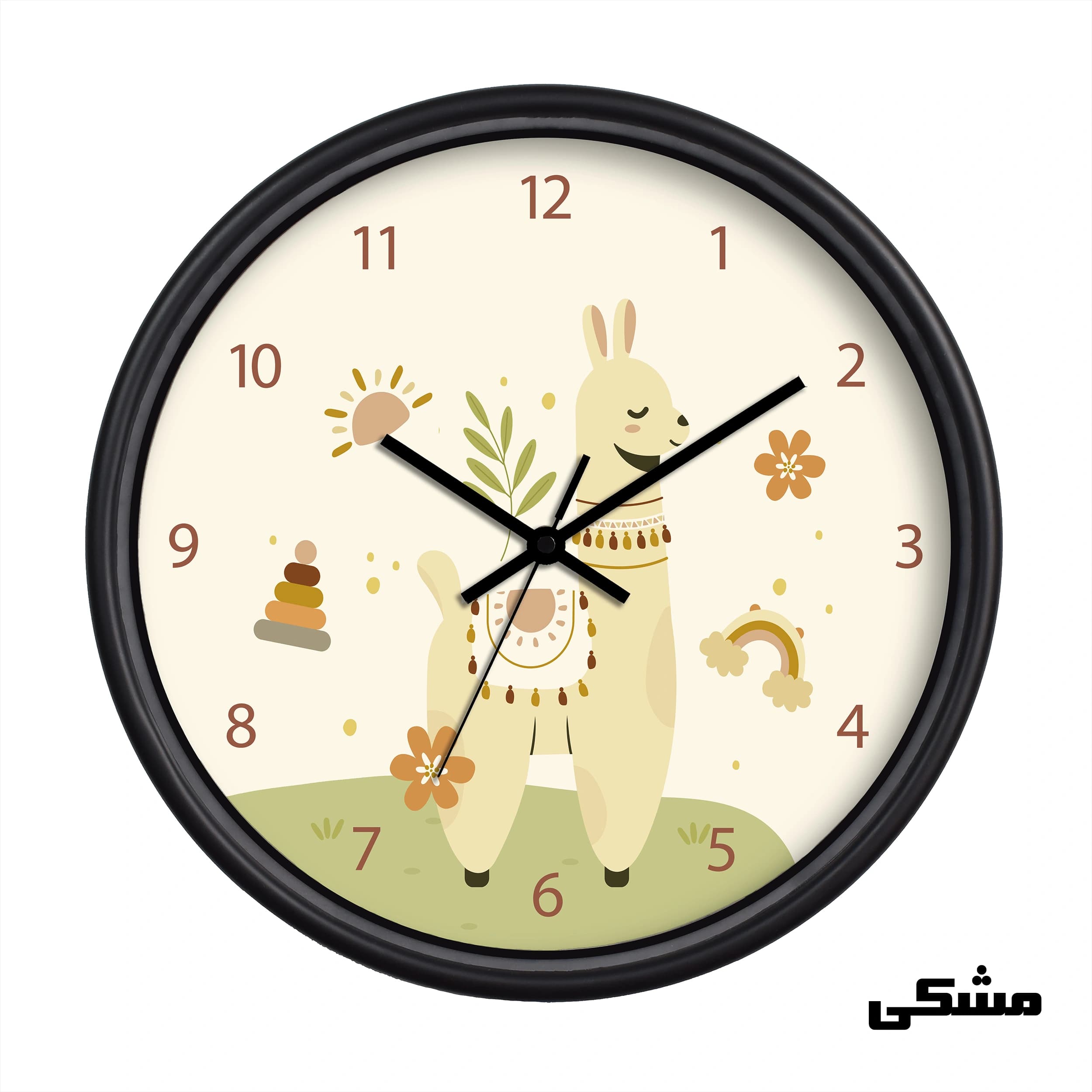 ساعت دیواری کودک سال بردز طرح لاما مدل CW-Lama — تصویر ۴