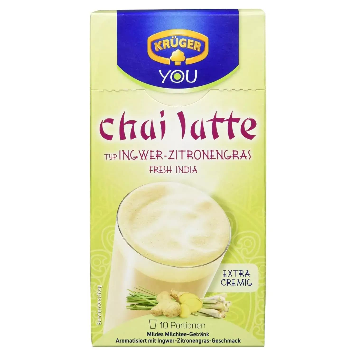 چای لاته کروگر با طعم زنجبیل و علف لیمو 10عددی (250 گرم) Kruger Chai Latte Ginger-Lemongrass