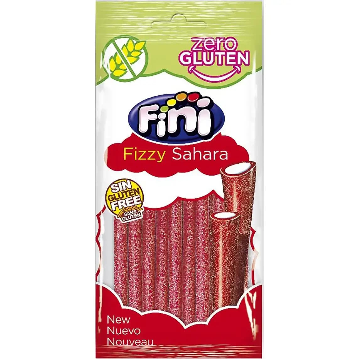 پاستیل فینی بدون گلوتن لوله ای شکری 75 گرمی Fini Fizzy Sahara