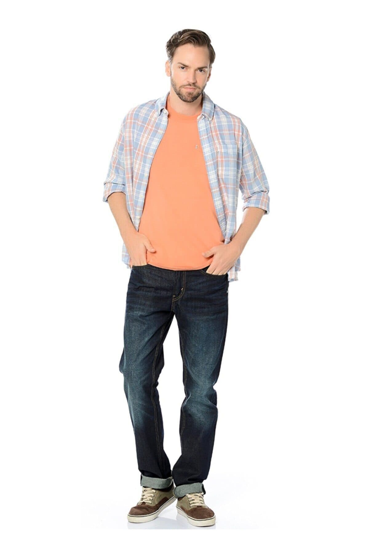شلوار جین لیوایز مردانه آبی سرمه ای Narrow / Slim / اسلیم فیت فاق نرمال Straight/استریج Daily/روزانه | Levi’s TYC00195442228 UM