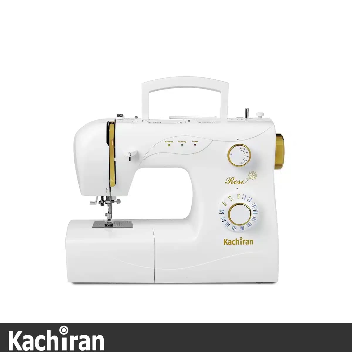 چرخ خیاطی کاچیران مدل رز 330 پلاس سفید طلایی