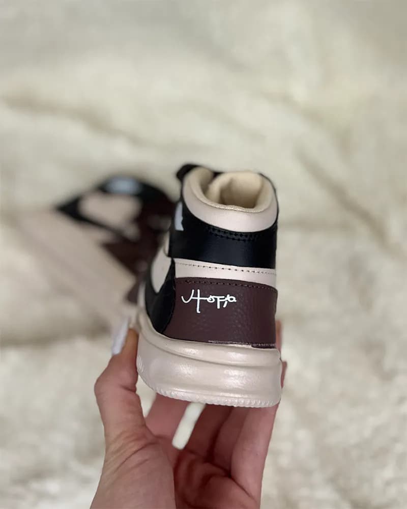 کتونی نایک جردن کرم قهوه ای بچگانه کد 4541-B — تصویر ۵