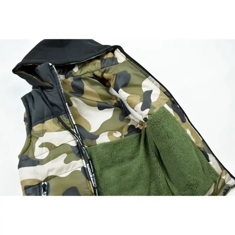 پافر چریکی پسرانه سبز پاییزه و زمستانه شمعی — تصویر ۷