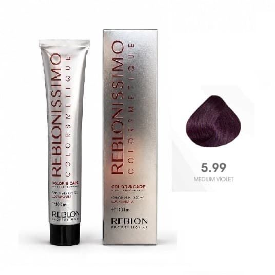 رنگ مو ربلون REBLON شماره 5.99 بنفش متوسط حجم 100 میلیلیتر