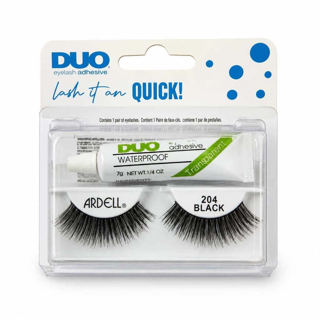مژه 3بعدی 204+چسب مژه بیرنگ برندDUO