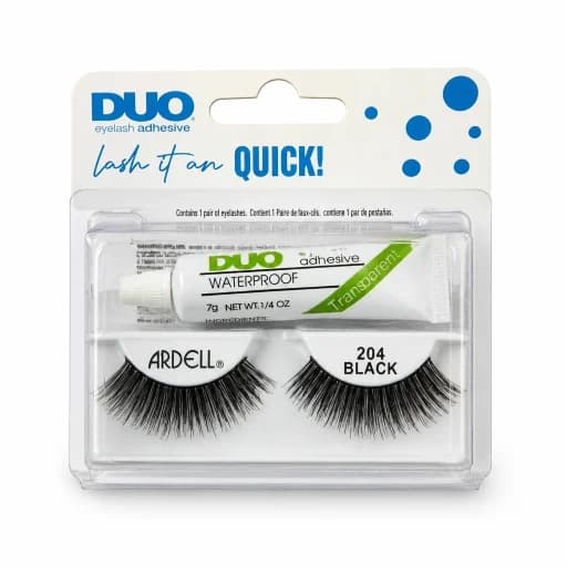 مژه 3بعدی 204+چسب مژه بیرنگ برندDUO — تصویر ۲