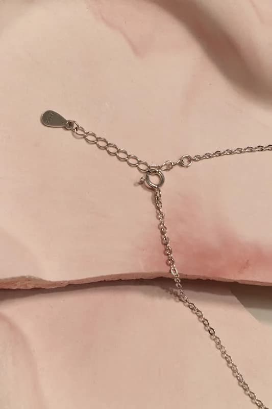 گردنبند نقره زنانه طرح چشم نظر مژه دار — تصویر ۴