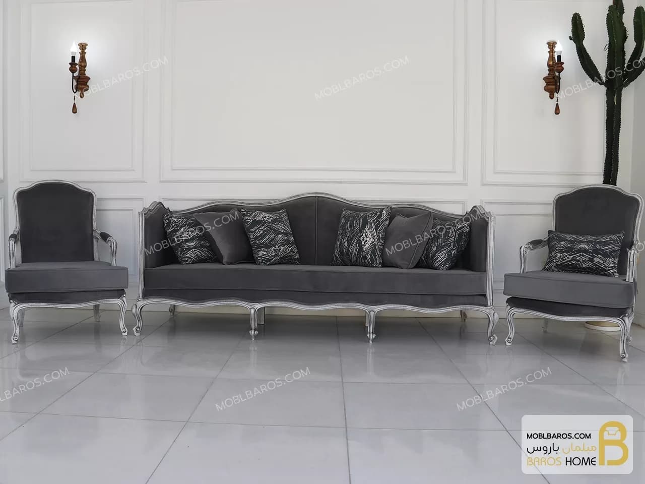 ست مبلمان کلاسیک گندم و مبل و میزبان فرانسوی — تصویر ۵