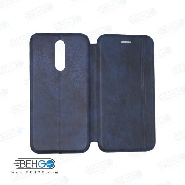 کیف ردمی 8 شیائومی کاور redmi 8 مدل کلاسوری ردمی هشت چرمی کیف گوشی شیاومی Xiaomi Redmi 8 Leather Flip Cover Redmi 8 — تصویر ۴