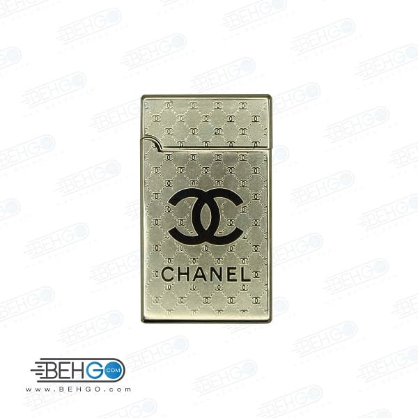 فندک رعد و برقی الکتریکی طرح چنل طلایی Electronic Cigarette Lighter