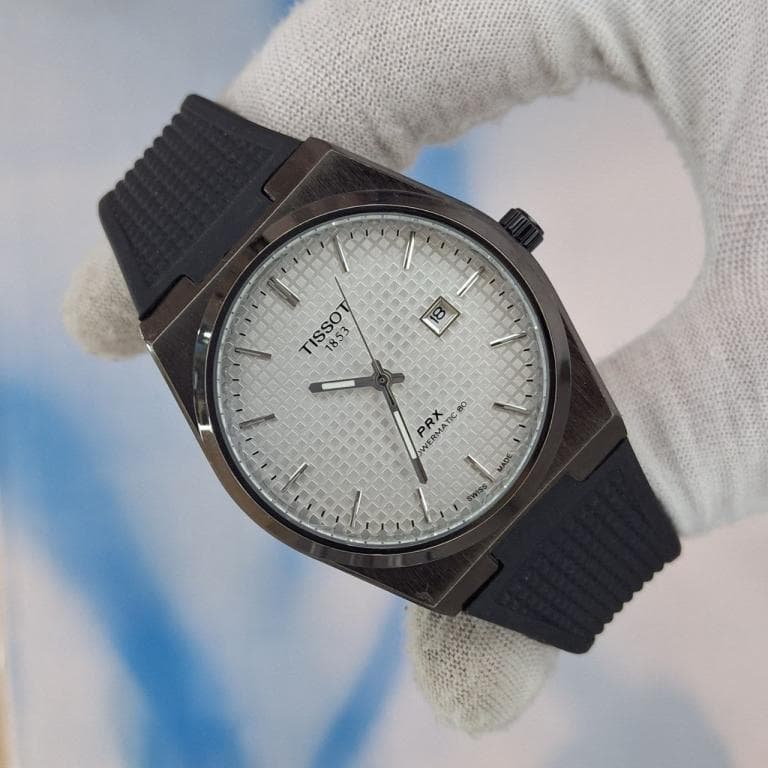 ساعت مچی مردانه تیسوت Tissot 1853 Quartz بند رابر مشکی، قاب رزگلد، صفحه مشکی — تصویر ۳