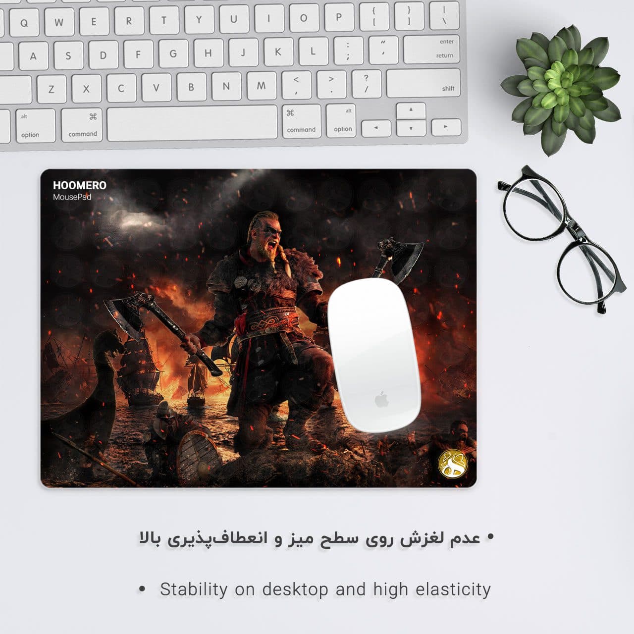 موس پد هومرو طرح اساسین کرید والهالا مدل A3862 — تصویر ۲