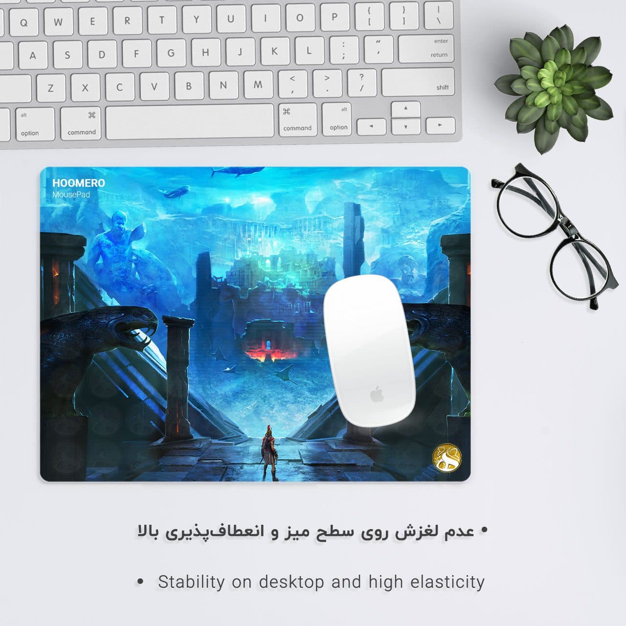 موس پد هومرو طرح اساسین کرید مدل A3873 — تصویر ۲