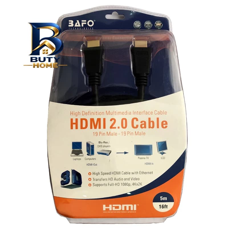 کابل HDMI بافو مدل A۲ طول ۵ متری اصل — تصویر ۴