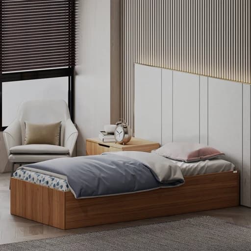 تخت خواب ملامینه یک نفره مدل FH941 سایز 90×200 سانتی متر مبلمان فرنا مدل 1141586