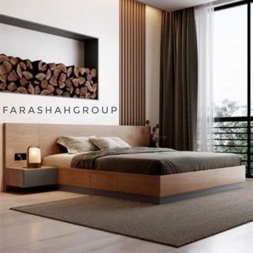 تخت خواب دو نفره طرح ژاپنی ارسال رایگان ب مسیر های یکطرفه مبلمان فرنا مدل 1141485