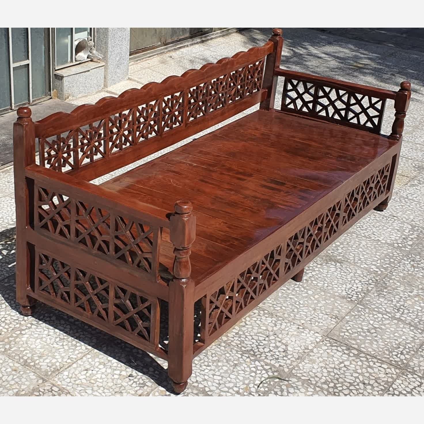 تخت سنتی تمام شبکه گره نگینی.هزینه ارسال بصورت پس کرایه مبلمان فرنا مدل 1141372 — تصویر ۲