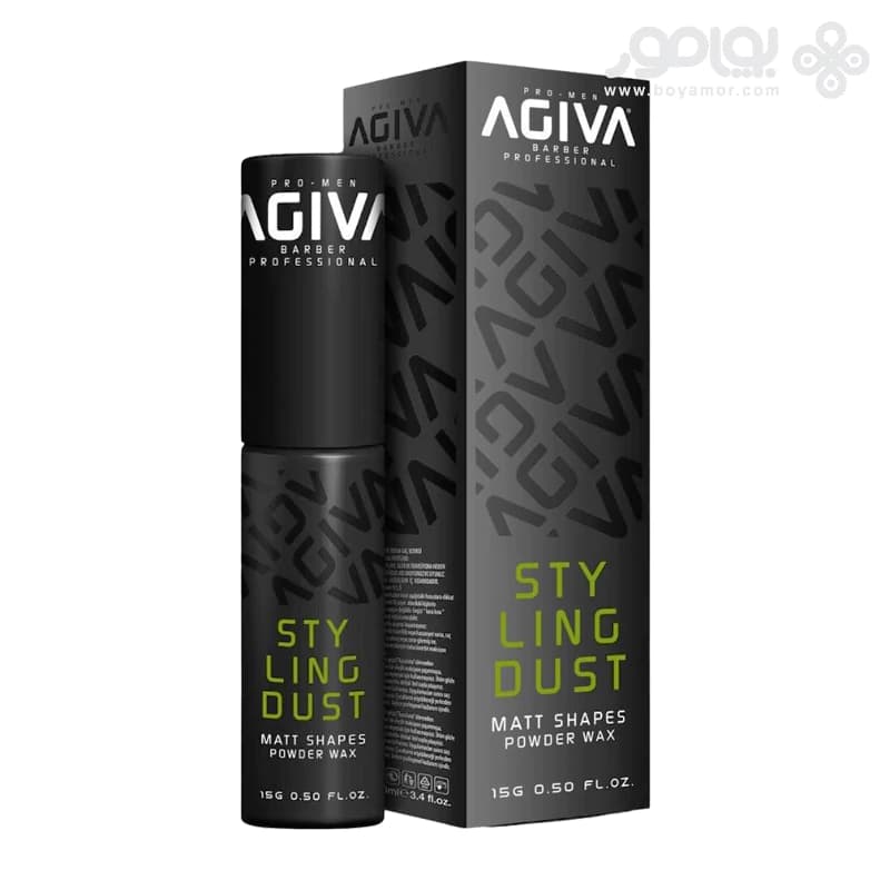 پودر حالت دهنده و پر پشت کننده مات آگیوا مدل Styling Dust وزن 15 گرم — تصویر ۲