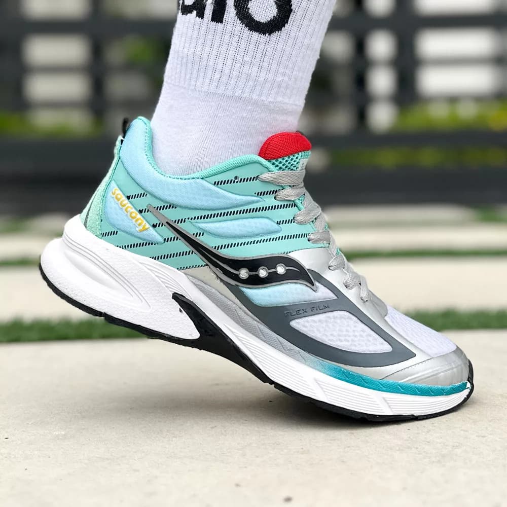 کتانی دخترانه Saucony فیروزه ای کد 25836 — تصویر ۵
