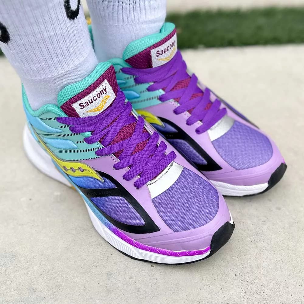 کتانی دخترانه Saucony بنفش کد 25835 — تصویر ۳