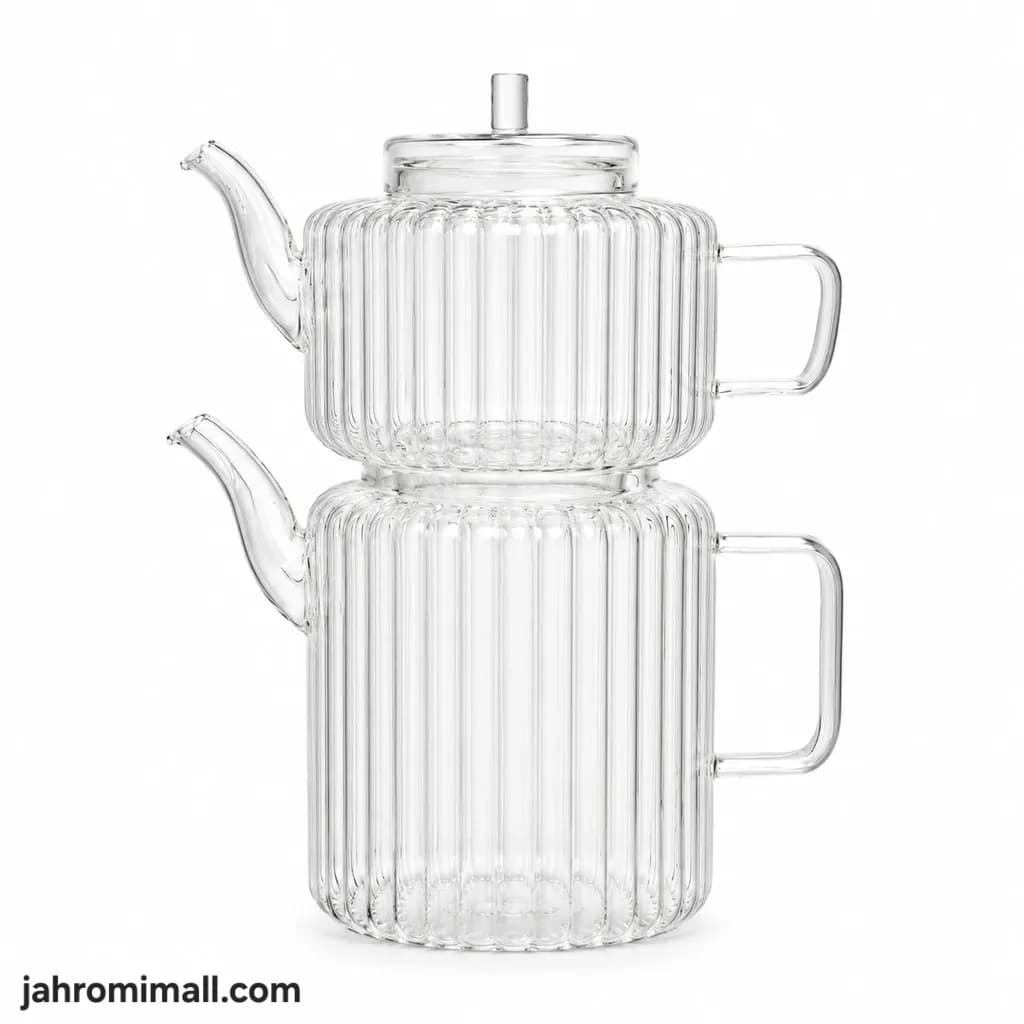 کتری و قوری خطی پیرکس ناتالی حجم 3200L کد ۲۴۱۲۲۰