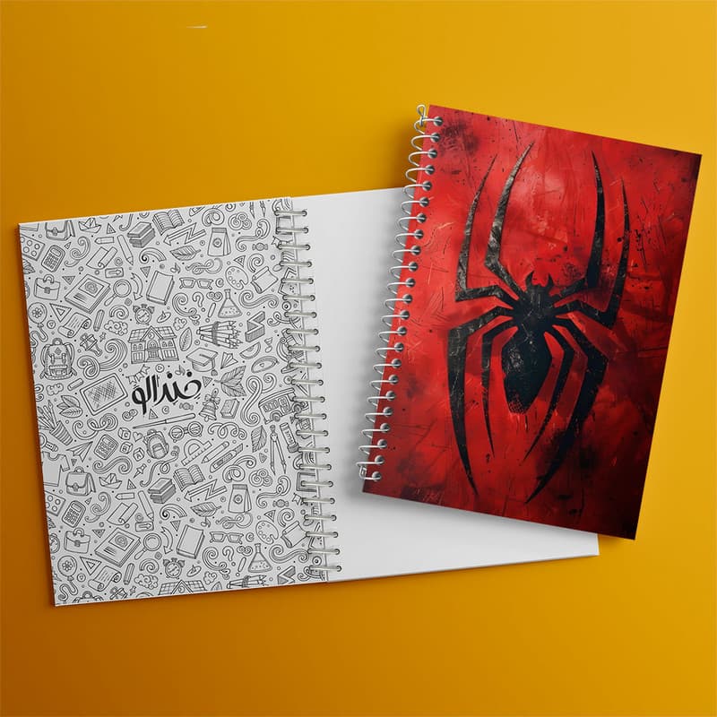 دفتر مشق 100 برگ خندالو طرح مرد عنکبوتی (Spider Man) کد F3947 — تصویر ۲