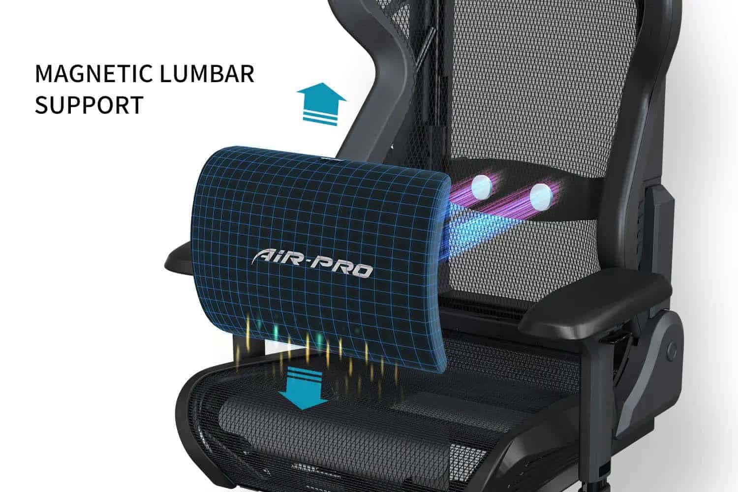 صندلی گیمینگ DXRacer مدل AIR PRO مشکی – اورجینال — تصویر ۵
