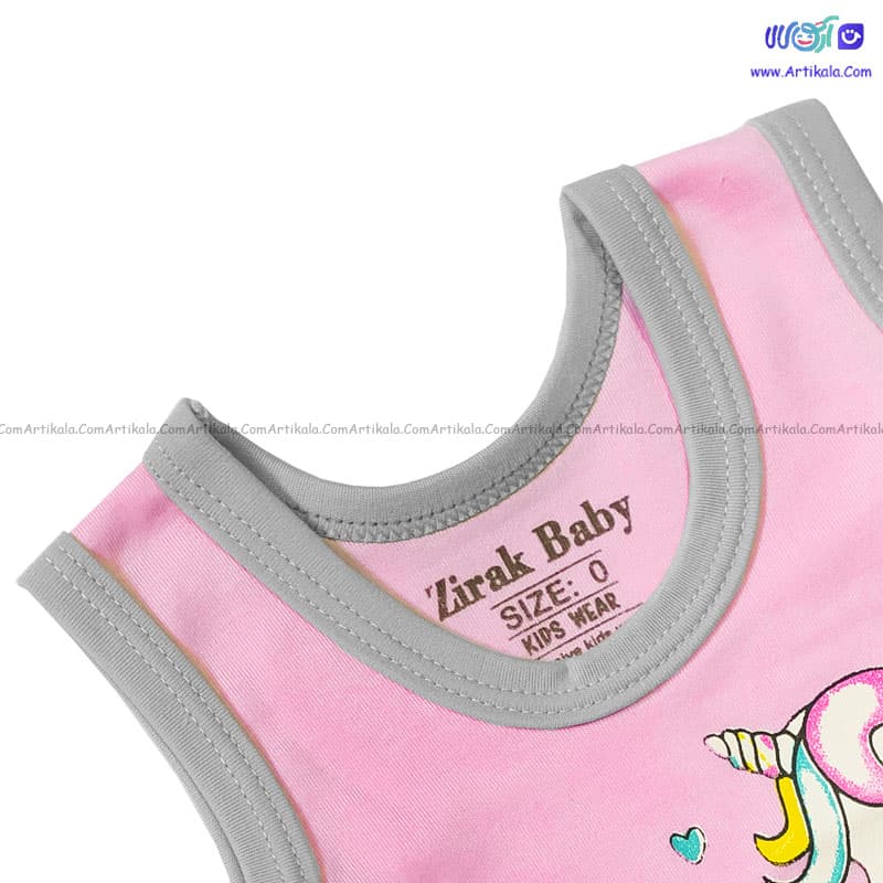 لباس رکابی نوزاد طرح یونیکورن برند زیرک بیبی Zirak Baby — تصویر ۳