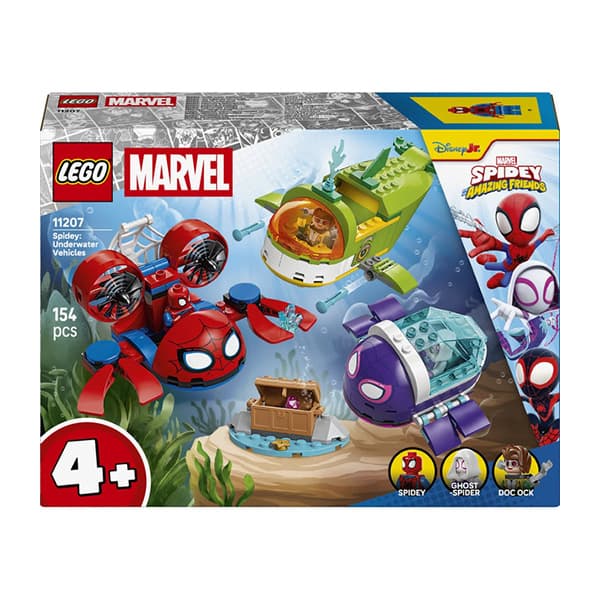 لگو سری مارول مدل Spidey and His Amazing Friends Spidey: Underwater Vehicles کد 11207 — تصویر ۲